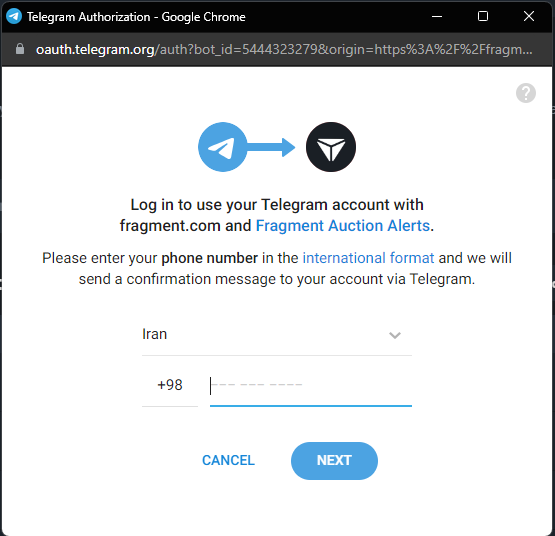 اتصال به تلگرام