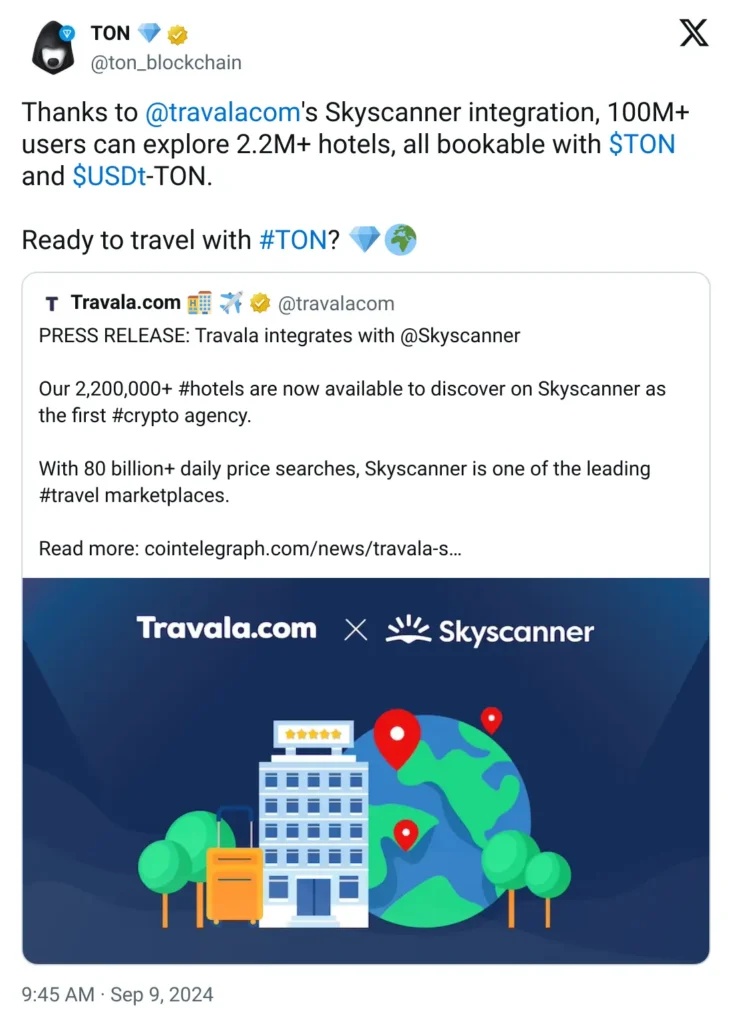 توییت بلاکچین TON