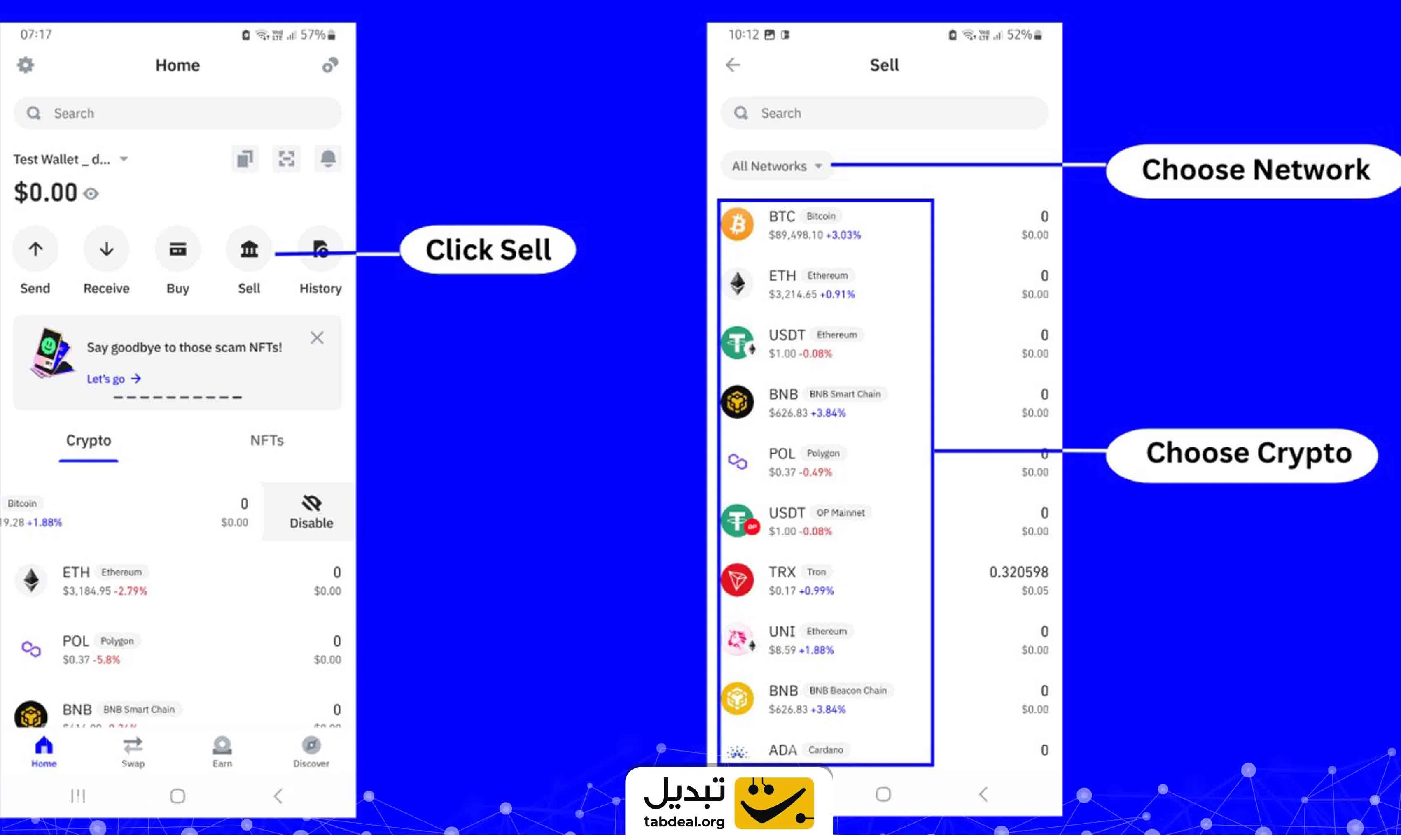 نحوه فروش ایردراپ در تراست ولت