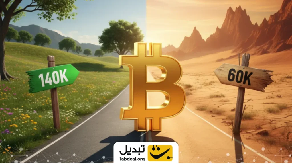 بیت‌کوین بر سر دوراهی: ۶۰ یا ۱۴۰ هزار دلار؟