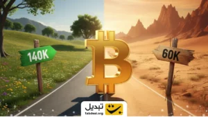 بیت‌کوین بر سر دوراهی: ۶۰ یا ۱۴۰ هزار دلار؟