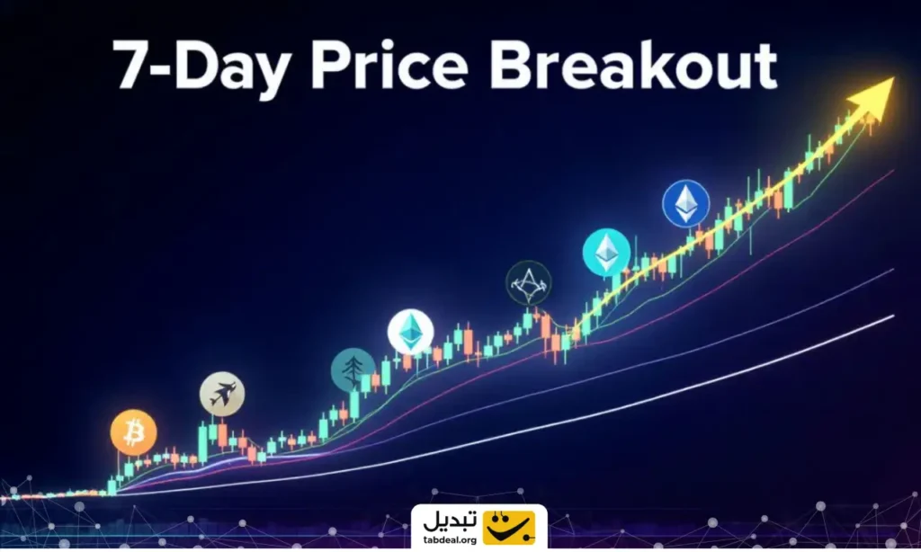 این 2 ارز دیجیتال امروز سقف 7 روزه خود را شکستند (7 مهر)