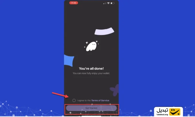شرایط و قوانین را قبول کرده و دوباره روی Continue بزنید.