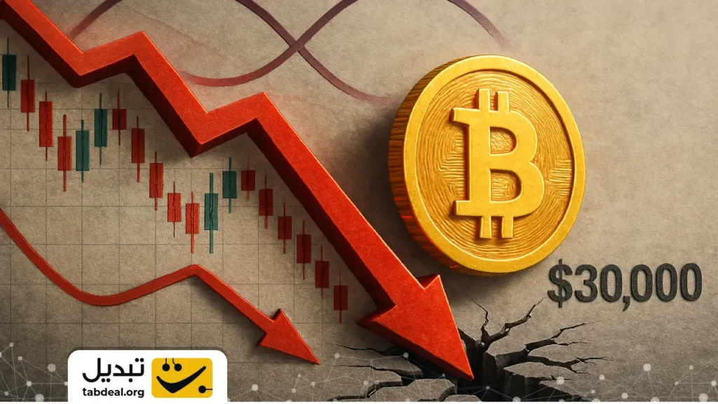چرا احتمال سقوط بیت‌ کوین به ۳۰ هزار دلار وجود دارد؟