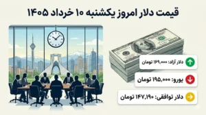 قیمت دلار امروز یکشنبه ۱۰ خرداد + جدول