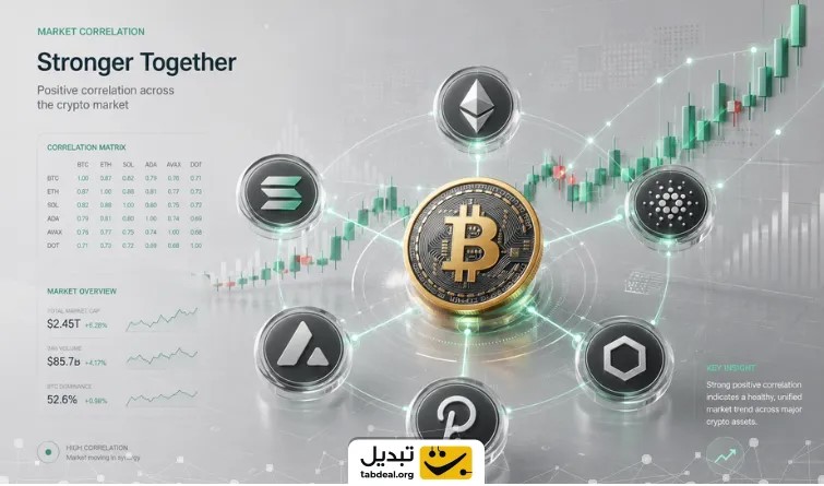 بررسی ابعاد همبستگی بیت کوین با آلت کوین های بازار