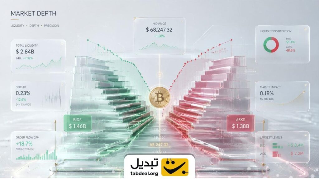 چگونه نقدشوندگی یک توکن را قبل از خرید بسنجیم؟ (عمق بازار و اسپرد)