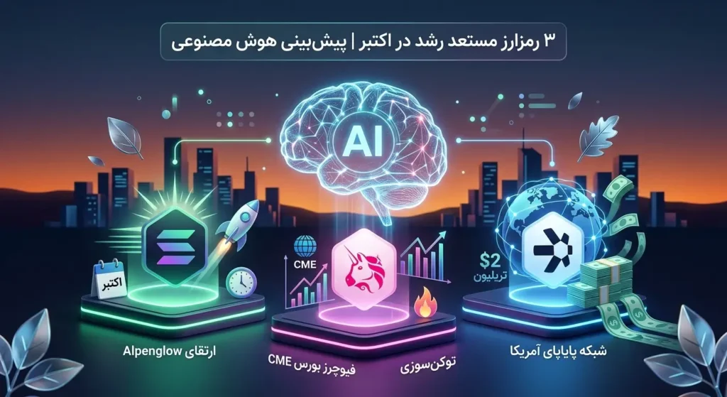 پیش‌بینی هوش مصنوعی از ۳ رمزارز مستعد رشد در اکتبر؛ دلایل انتخاب سولانا، یونی‌سواپ و ریپل و غیبت بیت‌کوین در آپتوبر را بخوانید.