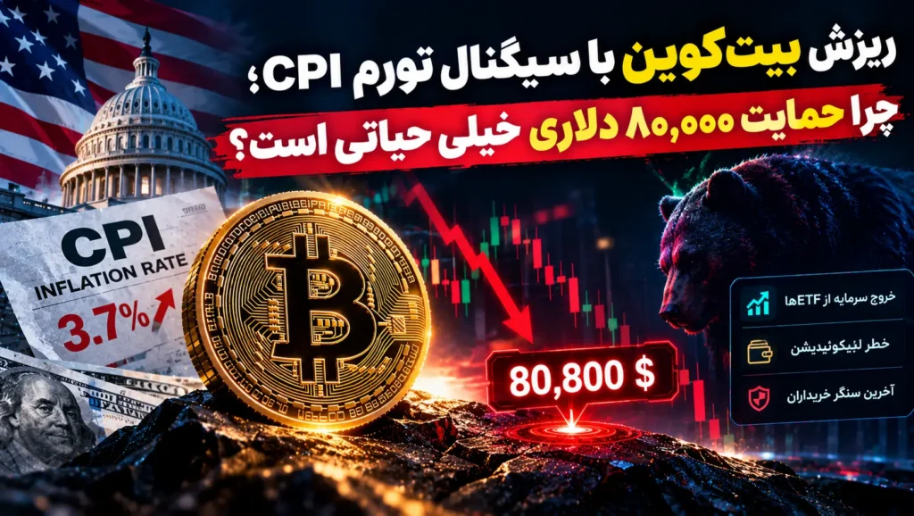 ریزش بیت‌کوین با سیگنال تورم CPI؛ سه دلیل گلس‌نود برای حیاتی بودن حمایت ۸۰،۰۰۰ دلار
