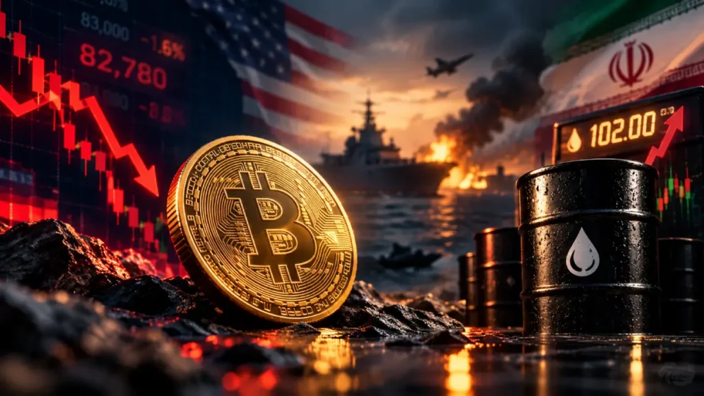 خطر ریزش بیت‌کوین تا ۸۰ هزار دلار با رشد قمیت نفت و تنش آمریکا و ایران