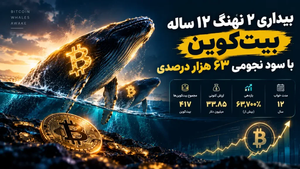 بیداری ۲ نهنگ ۱۲ ساله بیت‌کوین با سود نجومی ۶۳ هزار درصدی