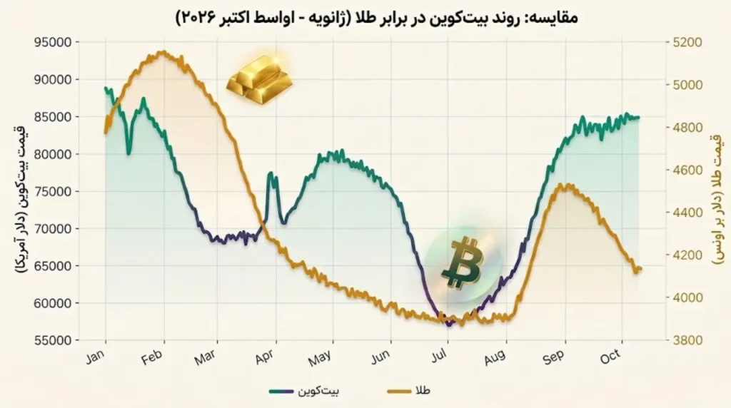 طلا بخریم یا بیت‌ کوین شتاب رشد کدام بیشتر است؟