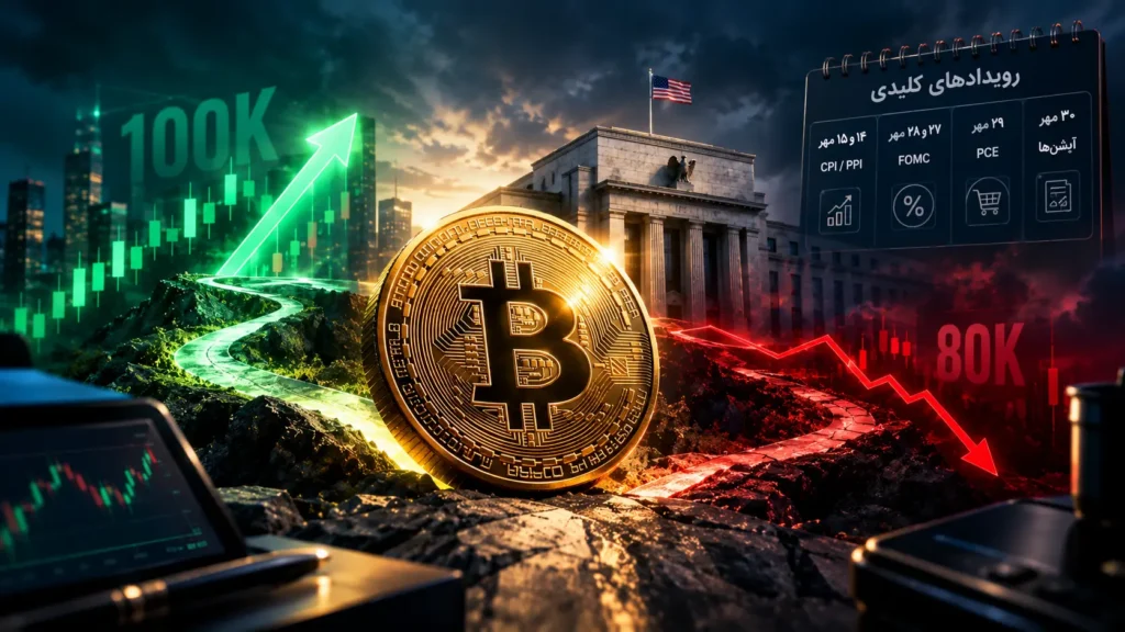 تحلیل بیت‌کوین تا نیمه آبان سناریوهای صعودی و نزولی