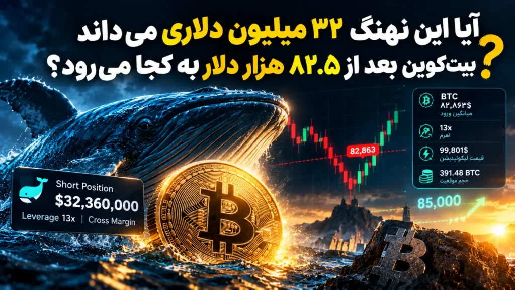 آیا این نهنگ ۳۲ میلیون دلاری می‌داند بیت‌کوین بعد از ۸۲.۵ هزار دلار به کجا می‌رود؟