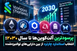 پرسودترین آلت‌کوین‌ها تا سال ۲۰۳۰؛ انتخاب استاندارد چارترد از بین دارایی‌های توکنیزه‌شده