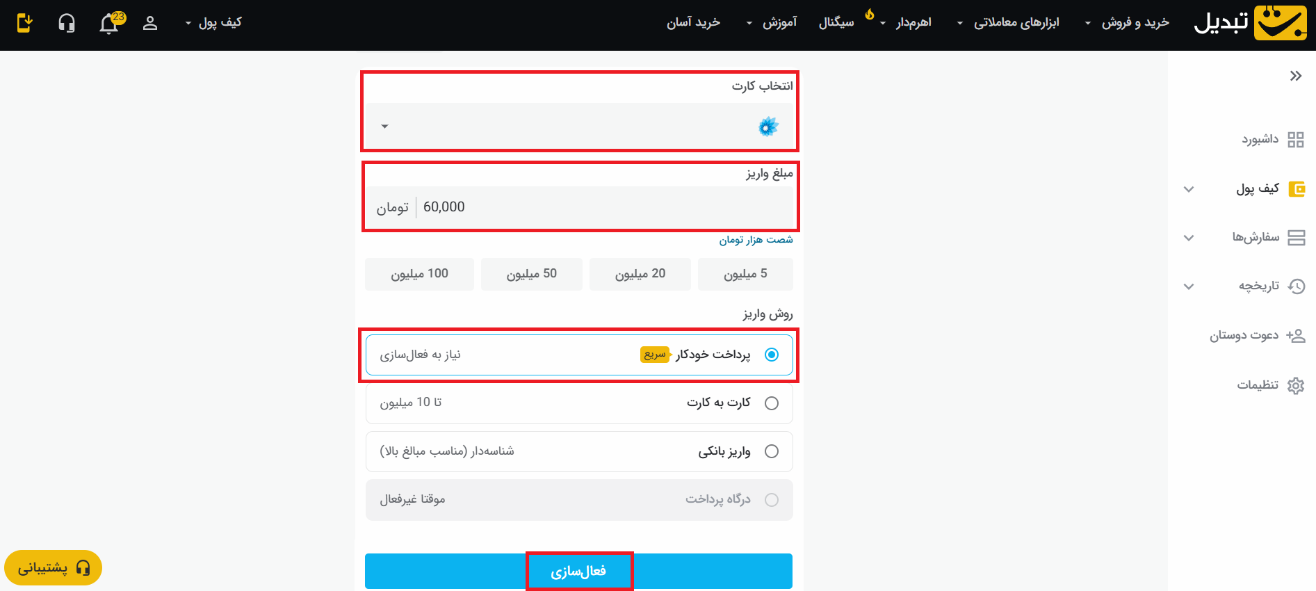 اپدیت مقاله روش های واریز